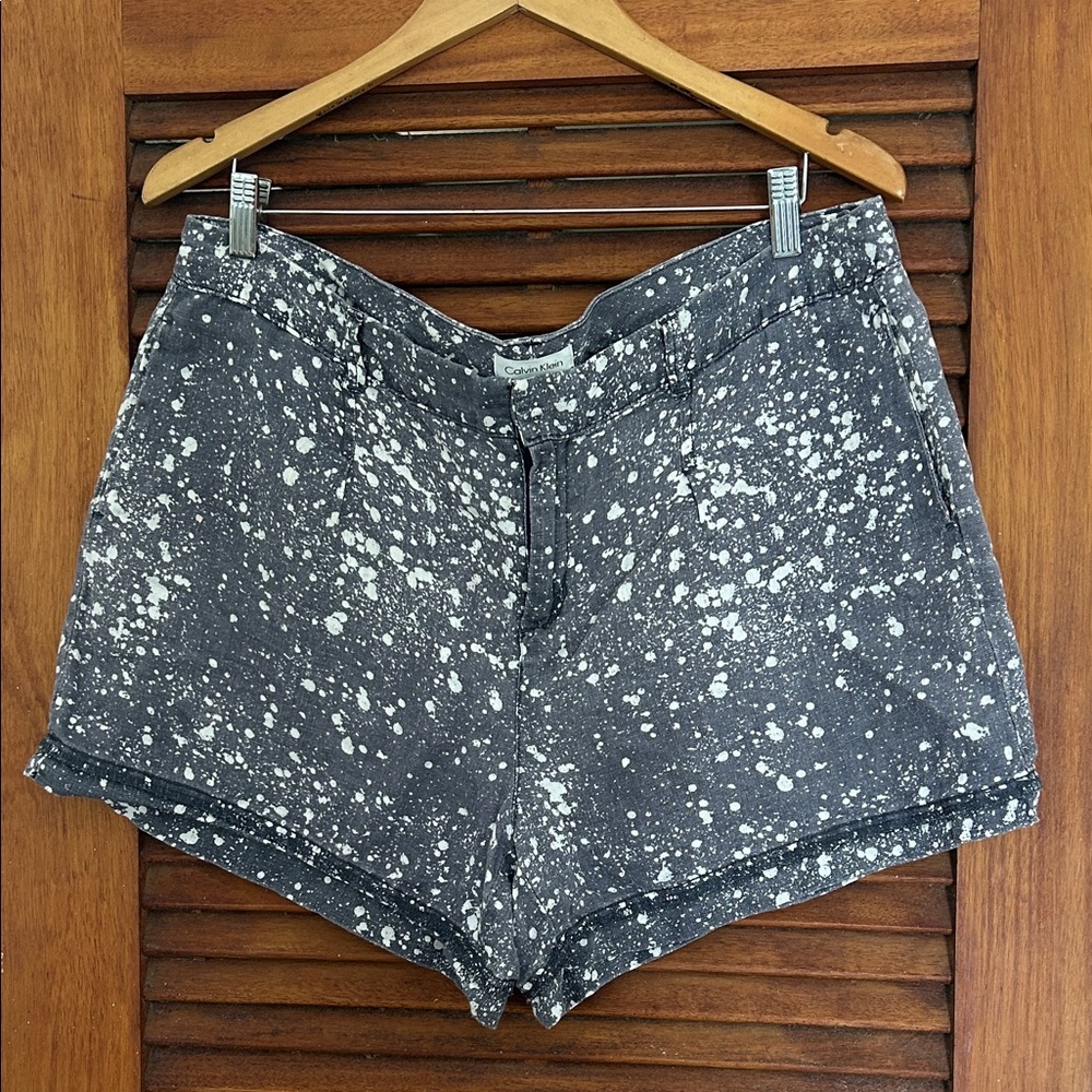 Calvin Klein Black and White Speckled Women's Shorts